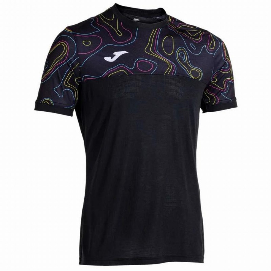 Camiseta Joma Torneo Negro  Oferta + Barato